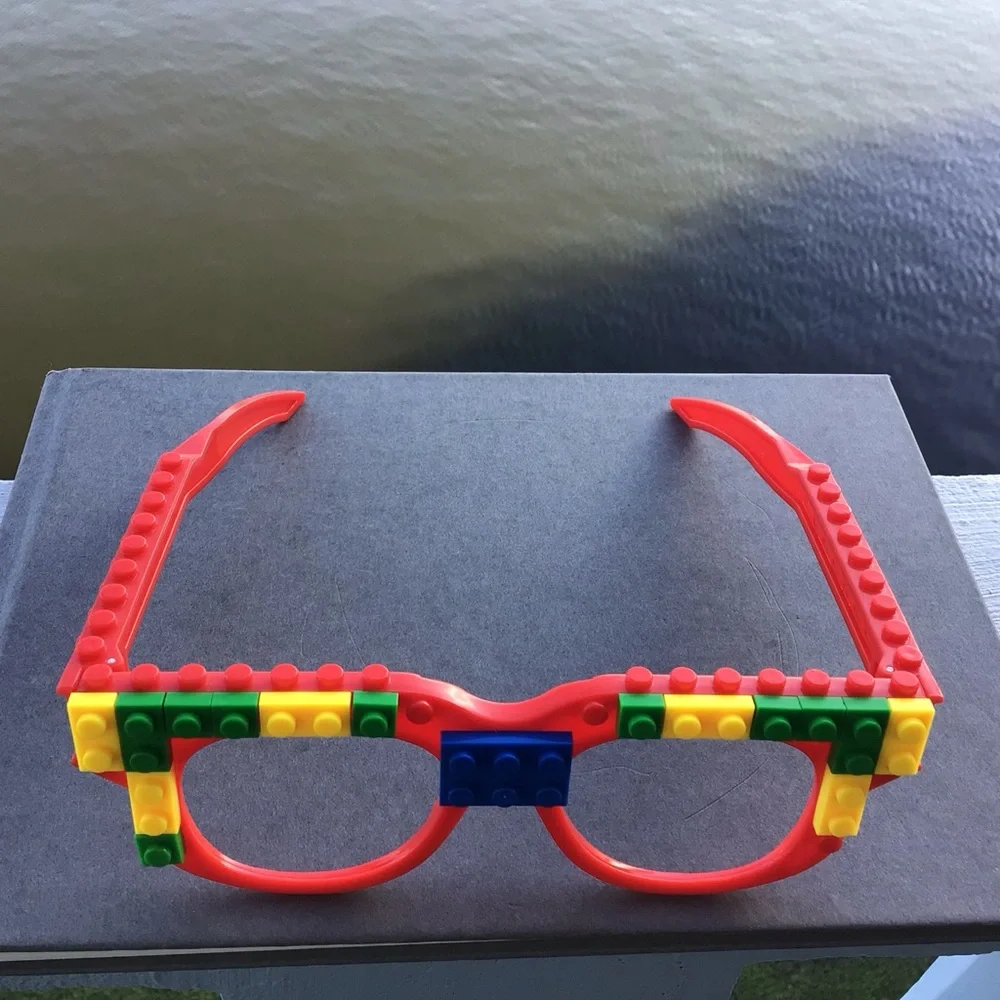Lego Style Red Building Block Style Kids Toy Glasses